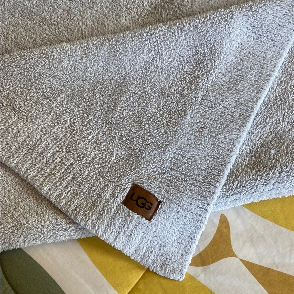 UGG Cream Plush Throw Blanket